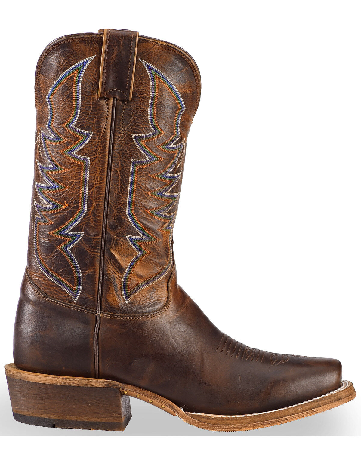 justin men's bent rail square toe western boots