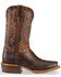 Justin Bent Rail Men's Navigator Western Boots - Square Toe, Brown, hi-res