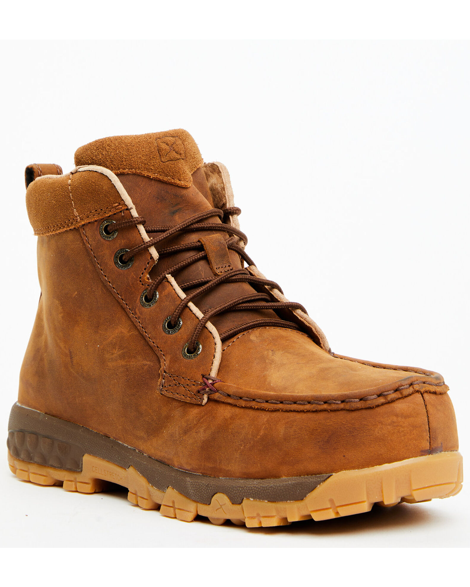Twisted X Women s 4 Oiled Saddle Work Boots Moc Toe Boot Barn