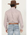 Image #4 - Cinch Men's Striped Print Long Sleeve Button-Down Western Shirt, Pink, hi-res