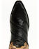 Dan Post Men's Ostrich Leg Exotic Western Boot - Snip Toe, Black, hi-res