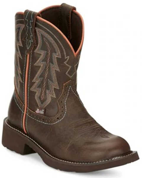 Image #1 - Justin Women's Lyla Western Boots - Round Toe, Brown, hi-res