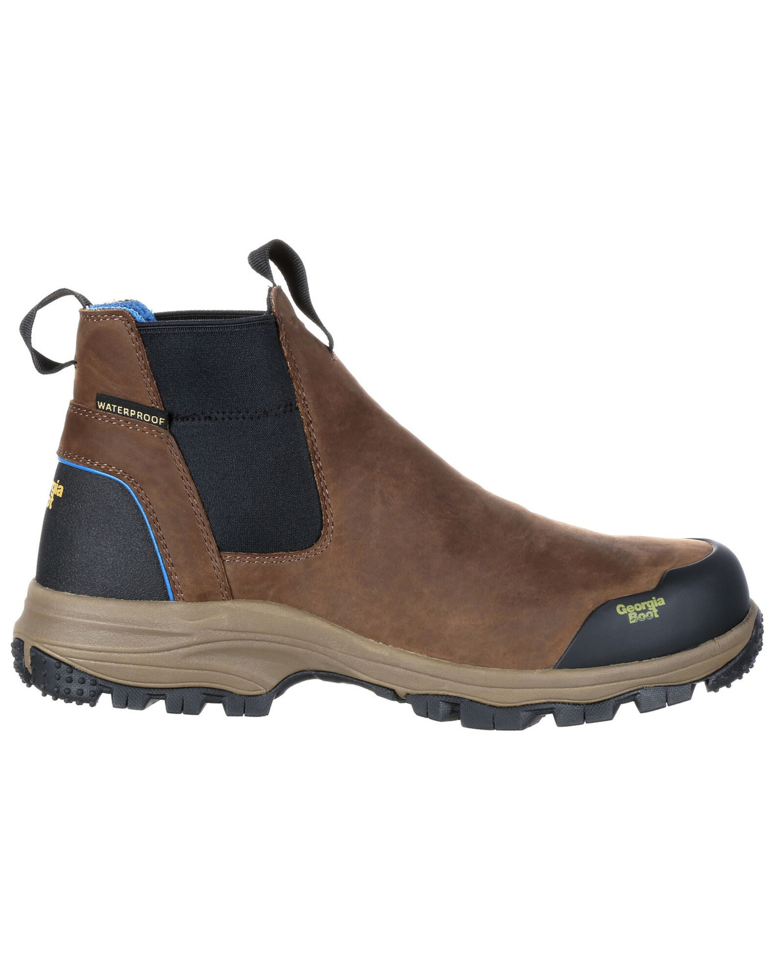 Image #2 - Georgia Boot Men's Blue Collar Waterproof Work Romeo Boots - Soft Toe, Dark Brown, hi-res