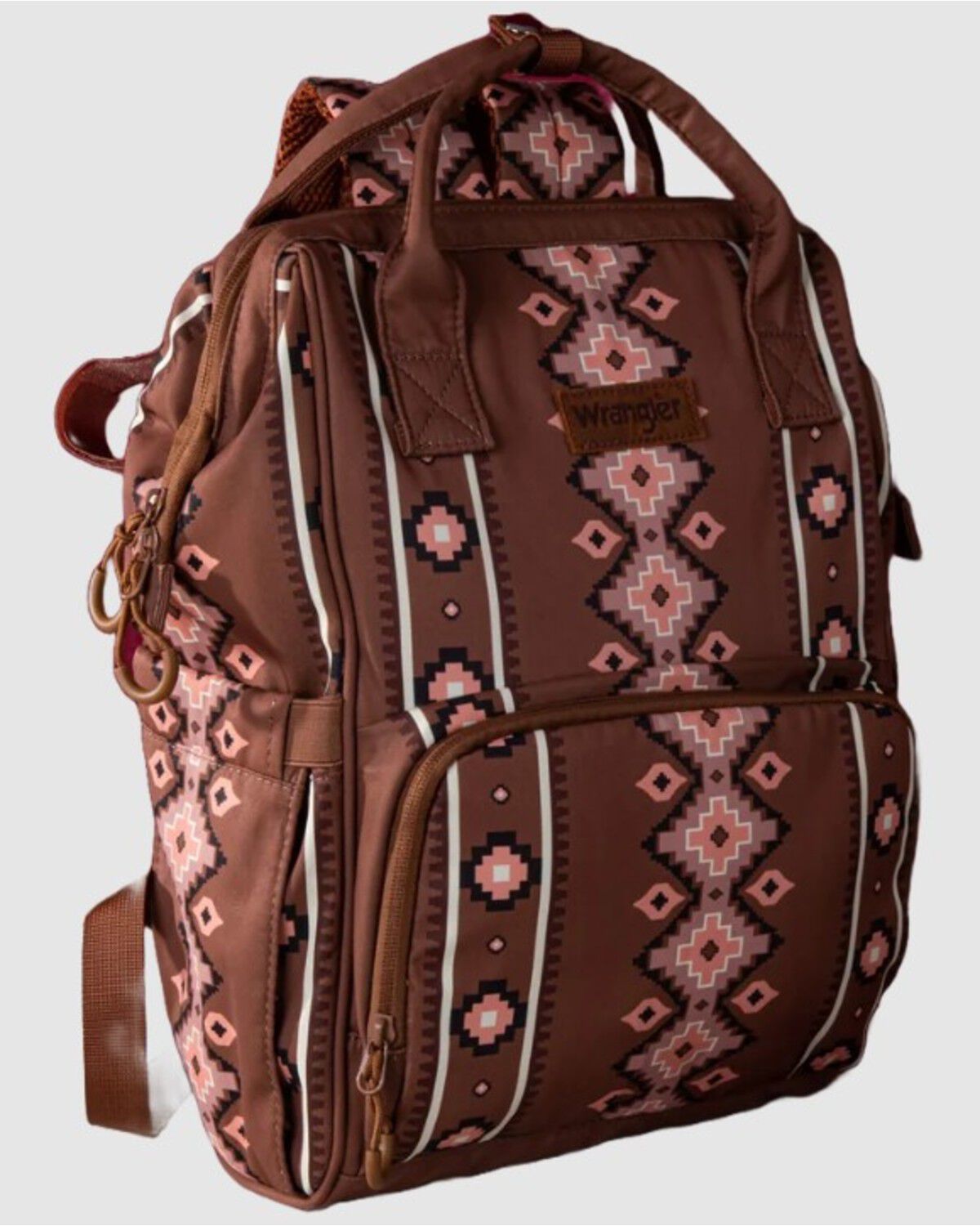 Image #1 - Wrangler Women's Callie Southwestern Print Diaper Bag, Brown, hi-res