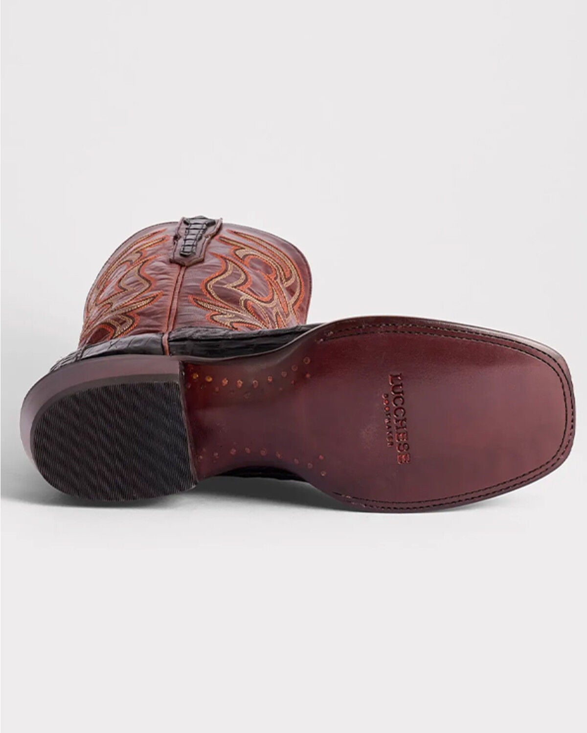 Image #6 - Lucchese Men's Hendrik Exotic Caiman Western Boots - Broad Square Toe, Black, hi-res