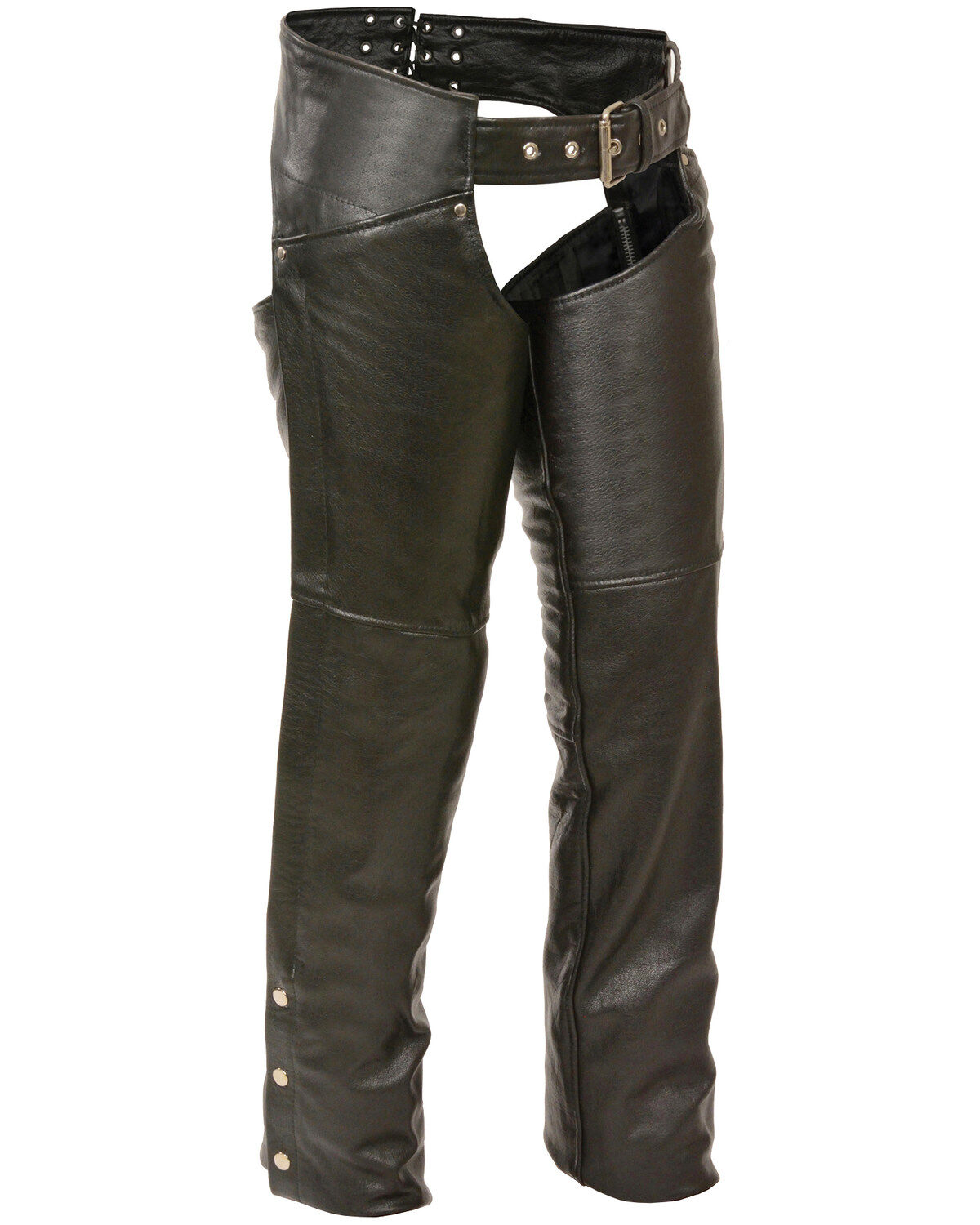 Image #1 - Milwaukee Leather Women's Classic Hip Chaps - 5X, Black, hi-res