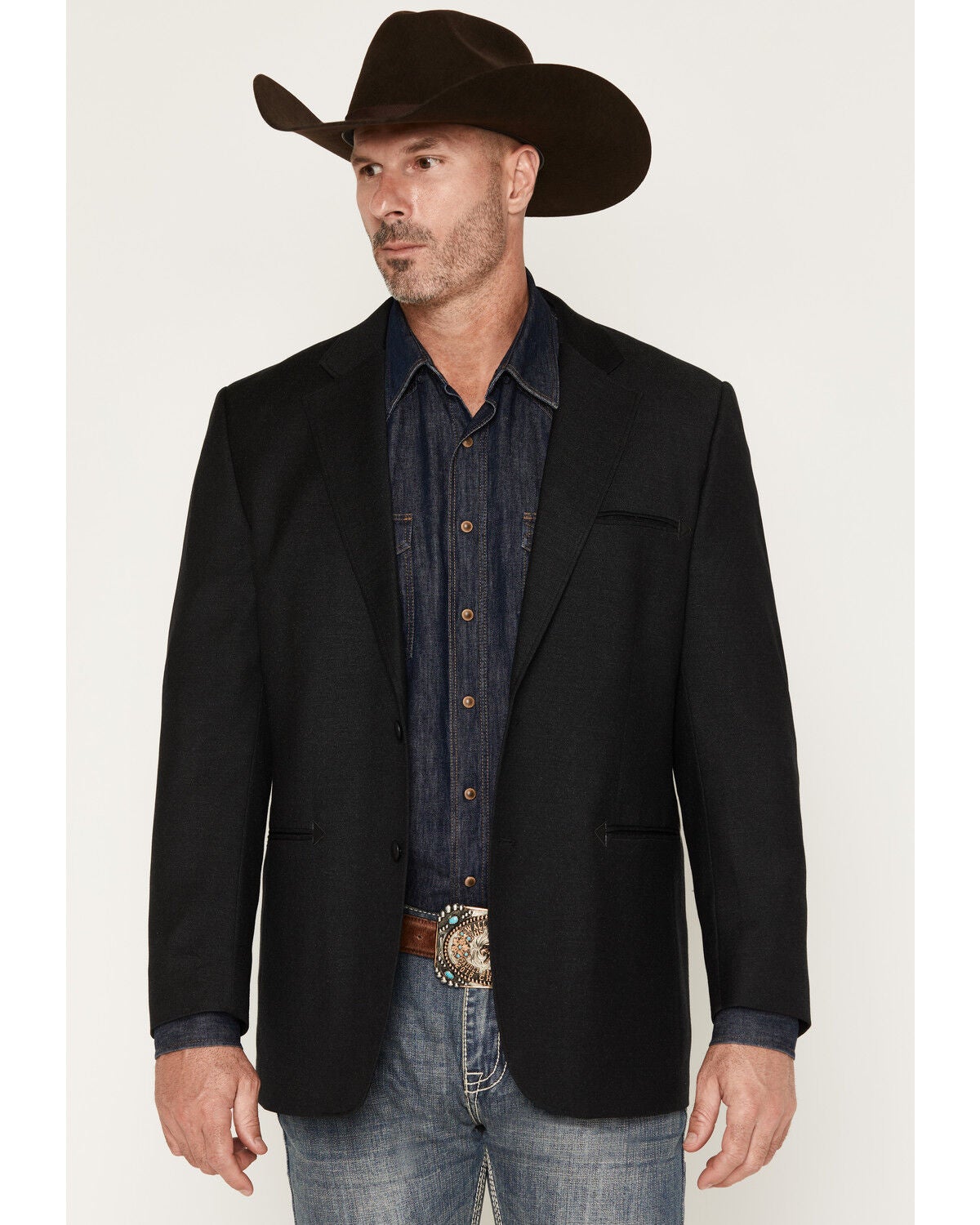 Image #1 - Cody James Men's Carson City Sportcoat, Black, hi-res