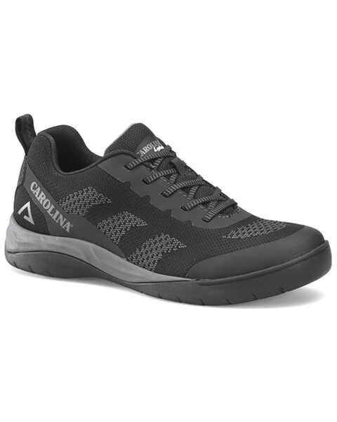 Carolina Men's Align Flux Athletic Low Textile Lace-Up Work Sneakers - Round Toe , Black, hi-res