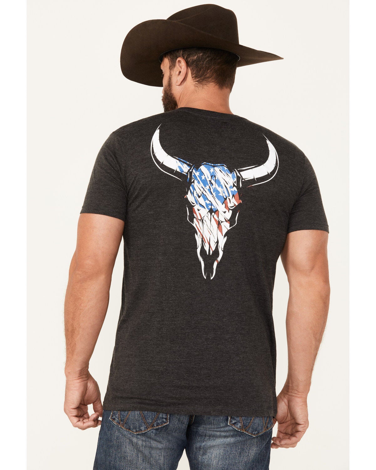 Image #4 - Cody James Men's Bull Skull Scratch Short Sleeve Graphic T-Shirt, , hi-res