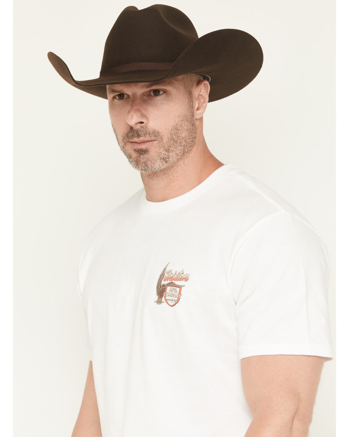 Image #2 - Brixton Men's Boot Barn Exclusive Highline Short Sleeve Graphic T-Shirt, White, hi-res