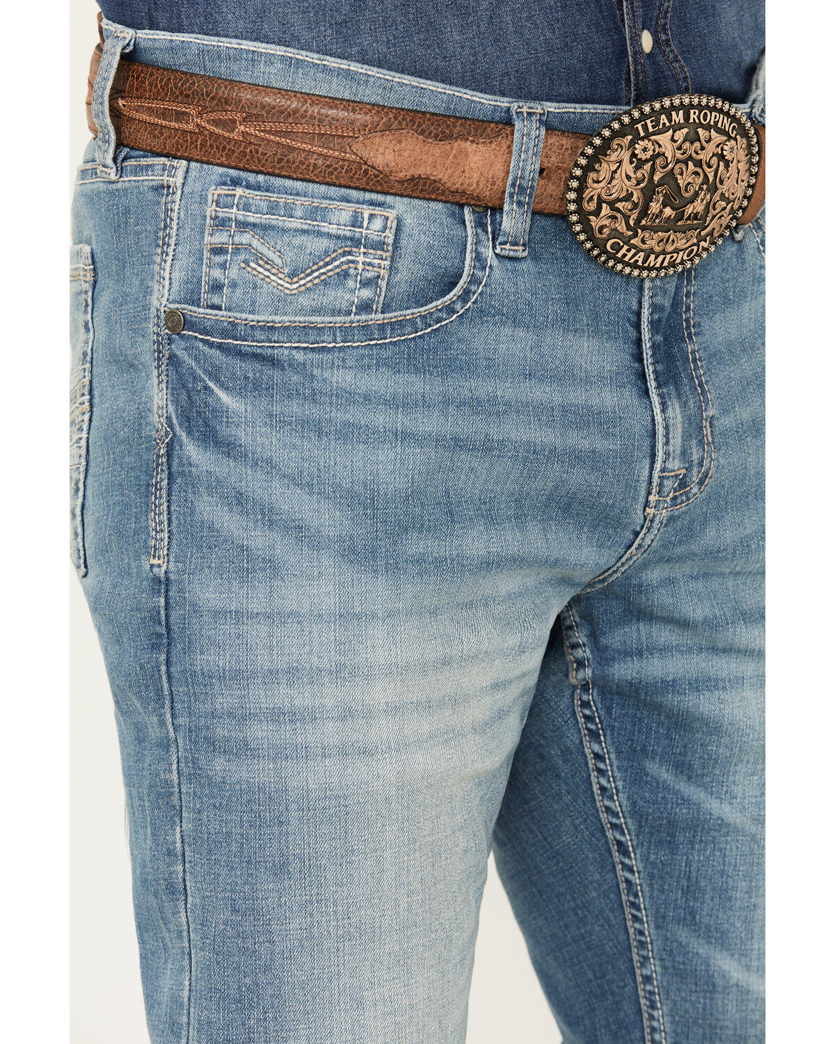 Cody James Men's Bandera Light Wash Slim Bootcut Stretch