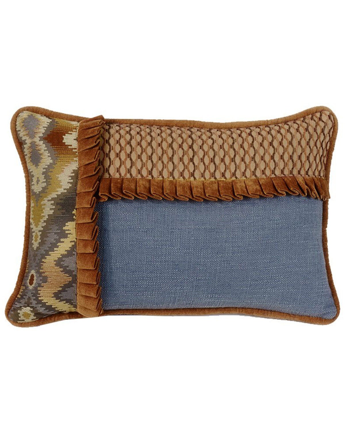HiEnd Accents Lexington Pieced Ruffle Pillow, Multi, hi-res