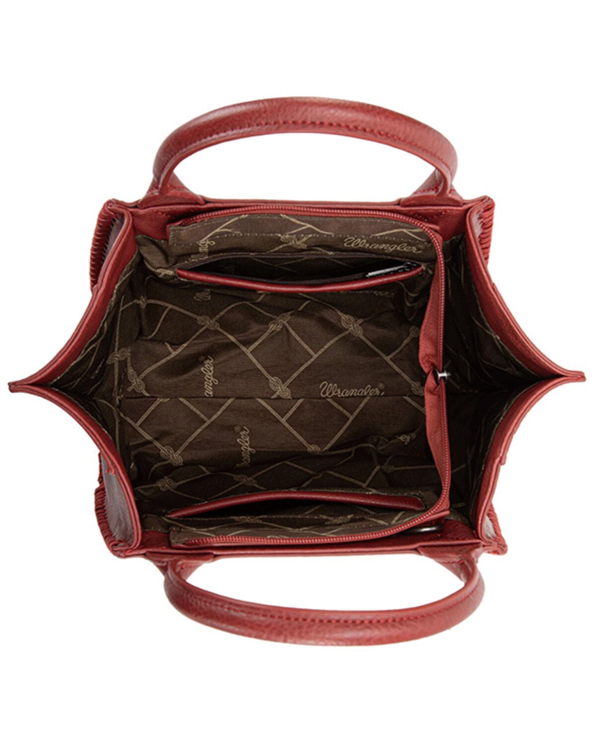 Image #2 - Wrangler Women's Jessie Tooled Concealed Carry Crossbody Bag, Red, hi-res