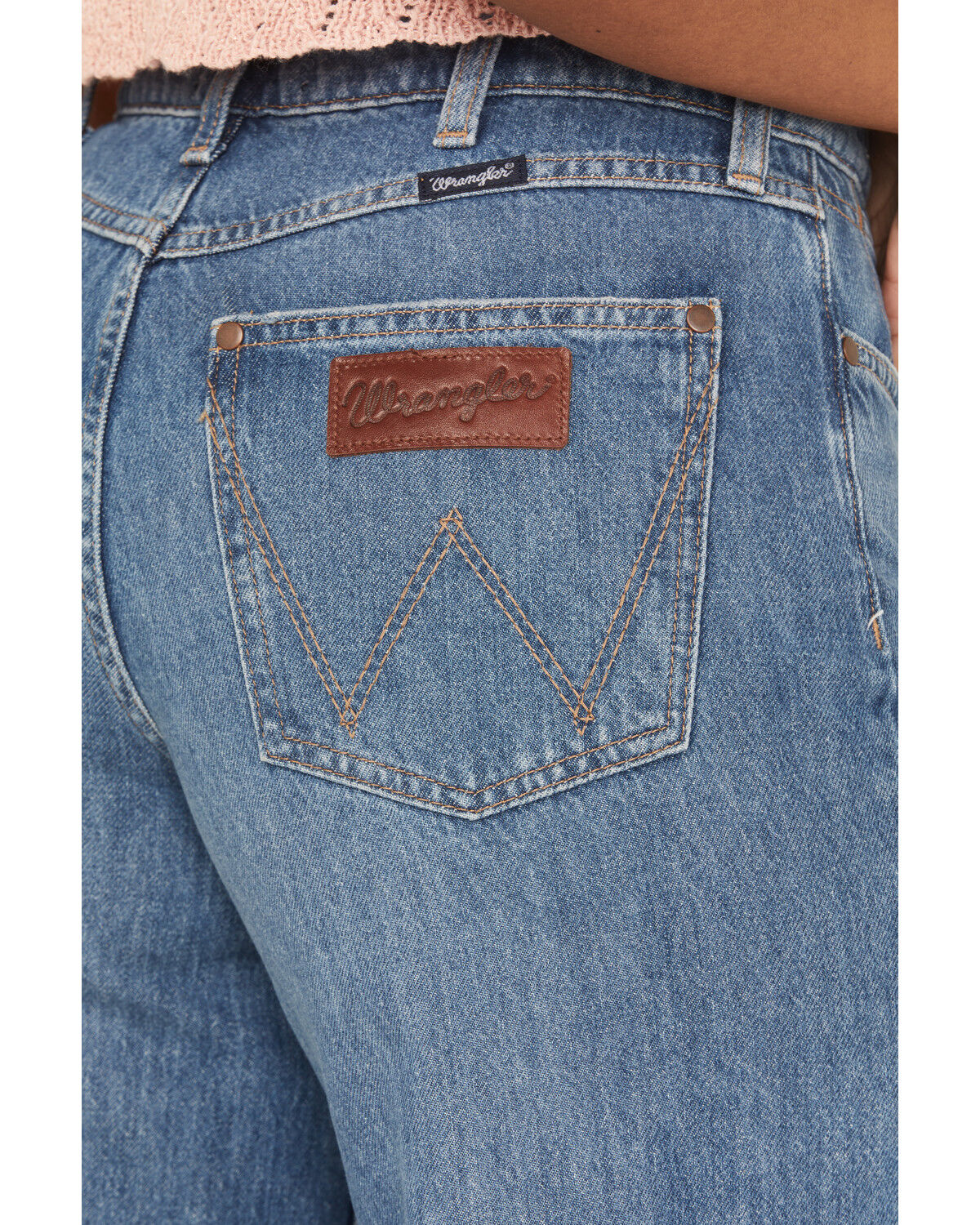 Product Name:  Wrangler Retro Women's Yvette Medium Wash High Rise Wide Leg Denim Jeans