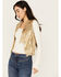 Image #1 - Saints & Hearts Women's Sequins Fringe Vest, Gold, hi-res