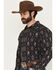 Image #2 - Gibson Trading Co Men's Tiki Torch Paisley Print Long Sleeve Snap Stretch Western Shirt, Black, hi-res