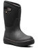 Image #1 - Bogs Boys' Classic II solid Waterproof Boots - Round Toe, Black, hi-res