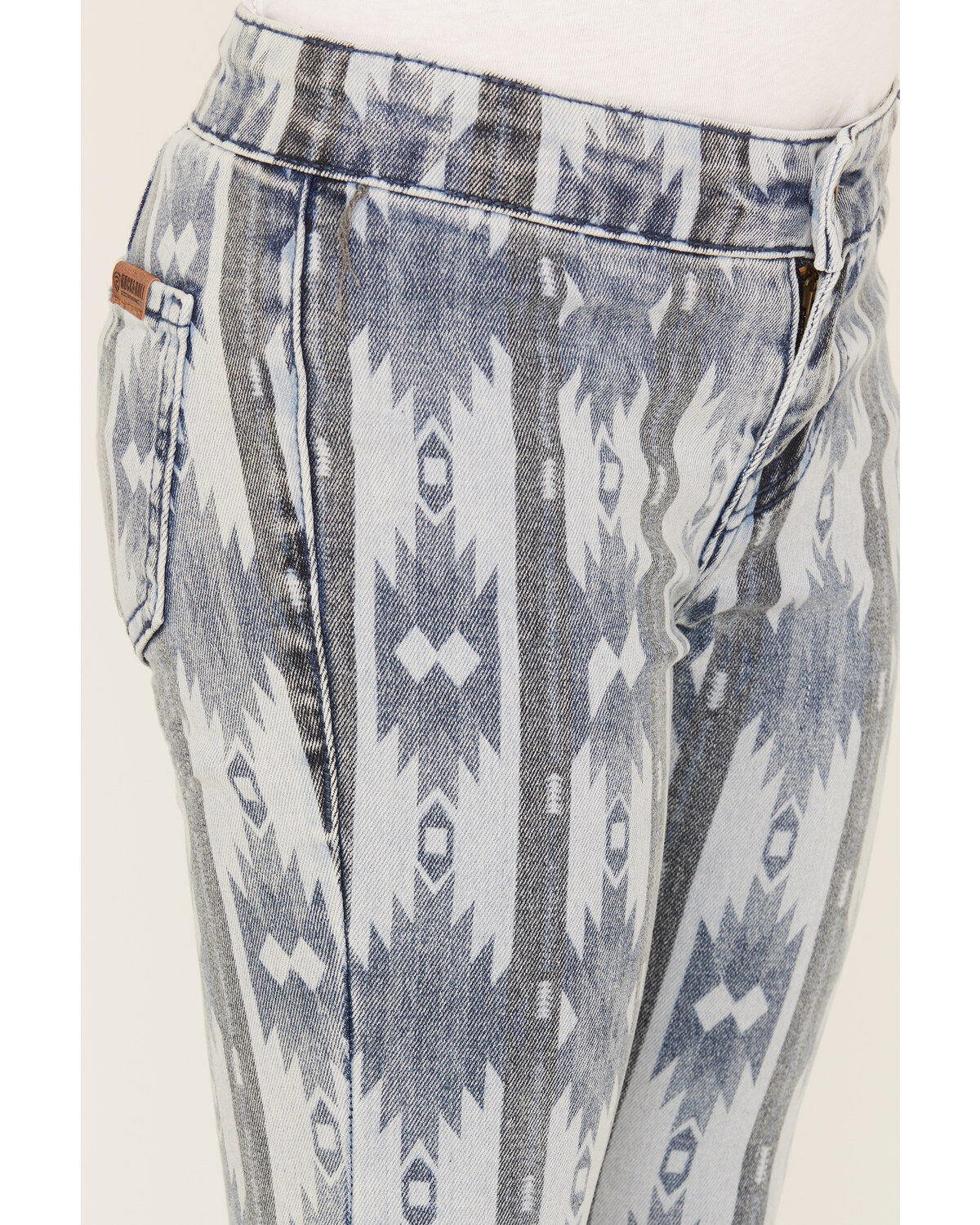 Image #2 - Rock & Roll Denim Girls' Southwestern Stripe Print Flare Jeans, , hi-res