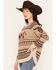 Image #2 - Cotton & Rye Women's Buffalo Print Round Bottom Sweater, Tan, hi-res