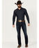 Image #1 - Ariat Men's M8 Dark Wash Nightingale Antelope Modern Slim Stretch Denim Jeans, Dark Wash, hi-res