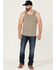 Brixton Men's Circle Logo Graphic Crest Tank , Grey, hi-res