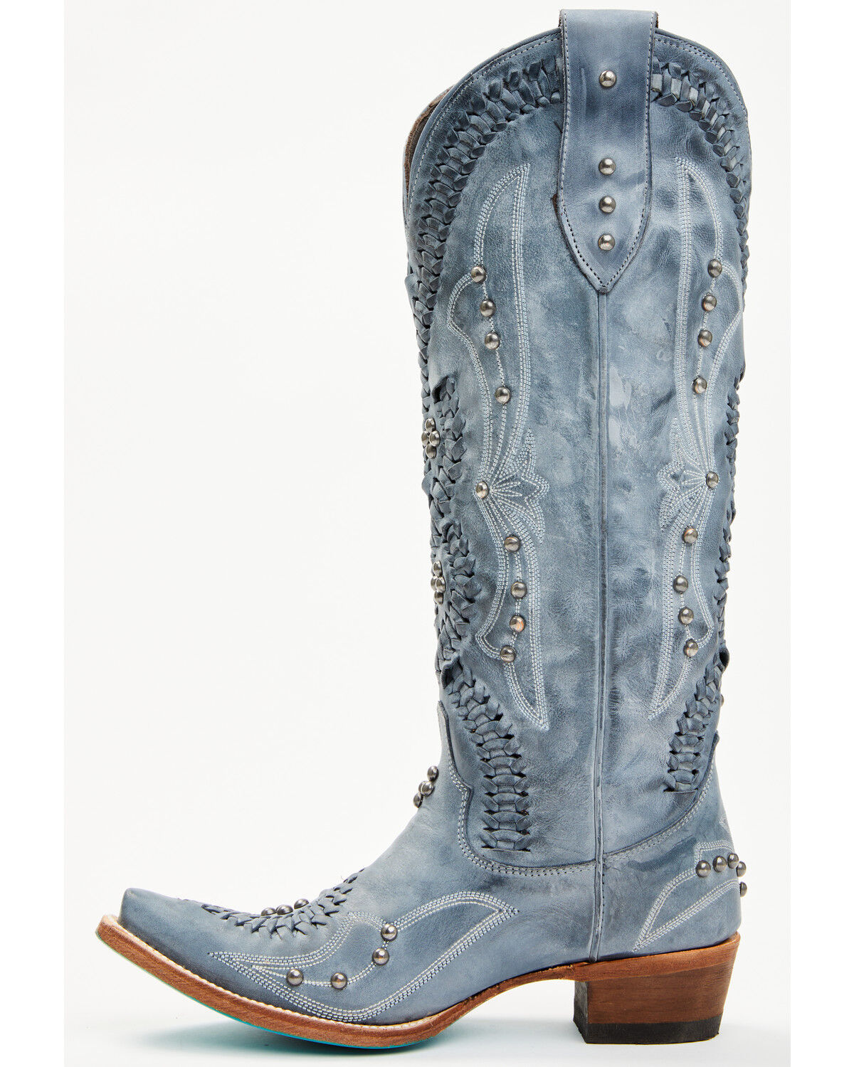 Image #3 - Lane Women's Cossette Western Boots - Snip Toe, Blue, hi-res