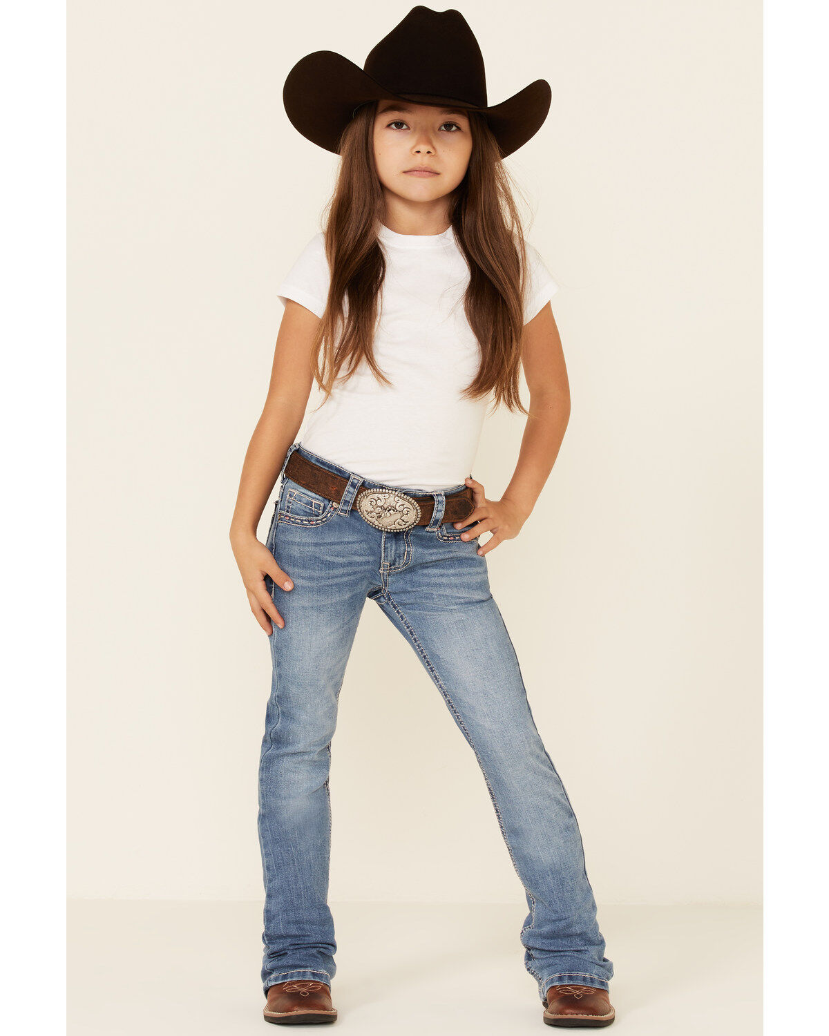 Little girls western jeans clearance