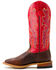 Image #3 - Macie Bean Women's Old Town Road Western Boots - Broad Square Toe, Red, hi-res