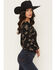 Image #3 - Idyllwind Women's Keystone Conversational Print Long Sleeve Top, Black, hi-res