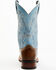 Image #5 - Laredo Women's Darla Embroidered Burnished Leather Western Performance Boots - Broad Square Toe, Light Blue, hi-res
