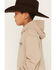 Image #4 - Ariat Boys' Boot Barn Exclusive Logo Graphic Hooded Sweatshirt, Sand, hi-res