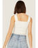 Shyanne Women's Ribbed Knit Sweater Tank Top, White, hi-res