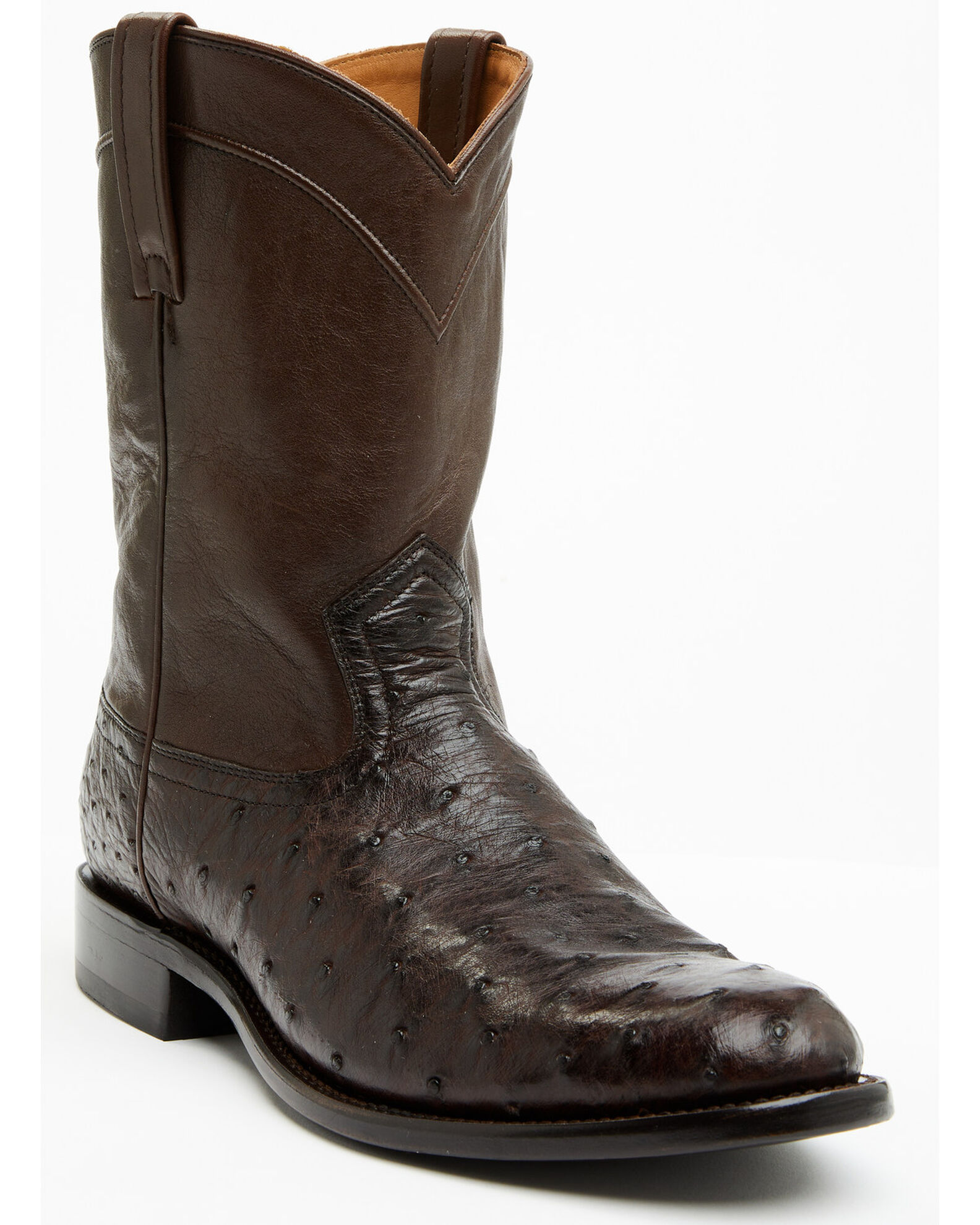 Chocolate new arrivals ostrich boots