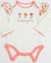 Image #1 - Wrangler Infant Girls' Flower Logo Onesie, White, hi-res