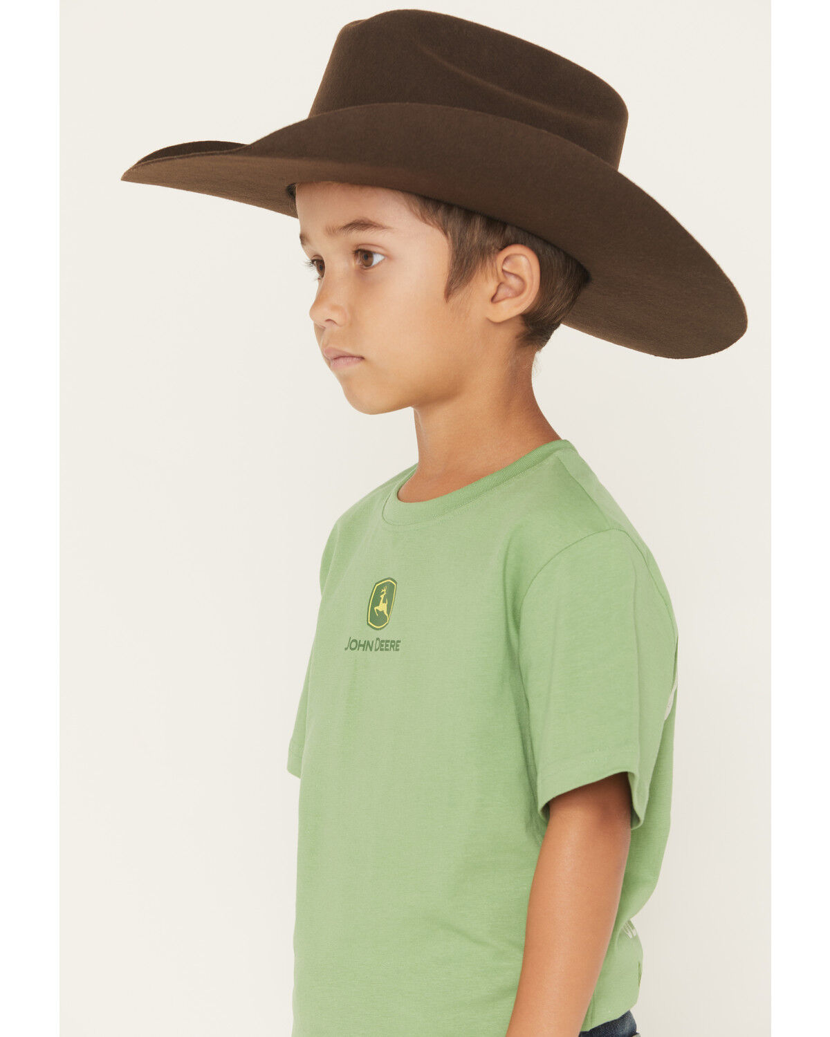 Image #2 - John Deere Toddler Boys' Vintage Tractor Short Sleeve Graphic T-Shirt, Green, hi-res