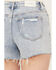 Image #4 - Ceros Women's Light Wash Mid Rise Daisies Shorts, , hi-res