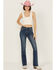 Image #3 - Rock & Roll Denim Women's Medium Wash High Rise Yoke Detail Bootcut Denim Jeans, Medium Wash, hi-res