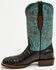 Image #3 - Tanner Mark Men's Caiman Print Western Boots - Broad Square Toe, Black, hi-res