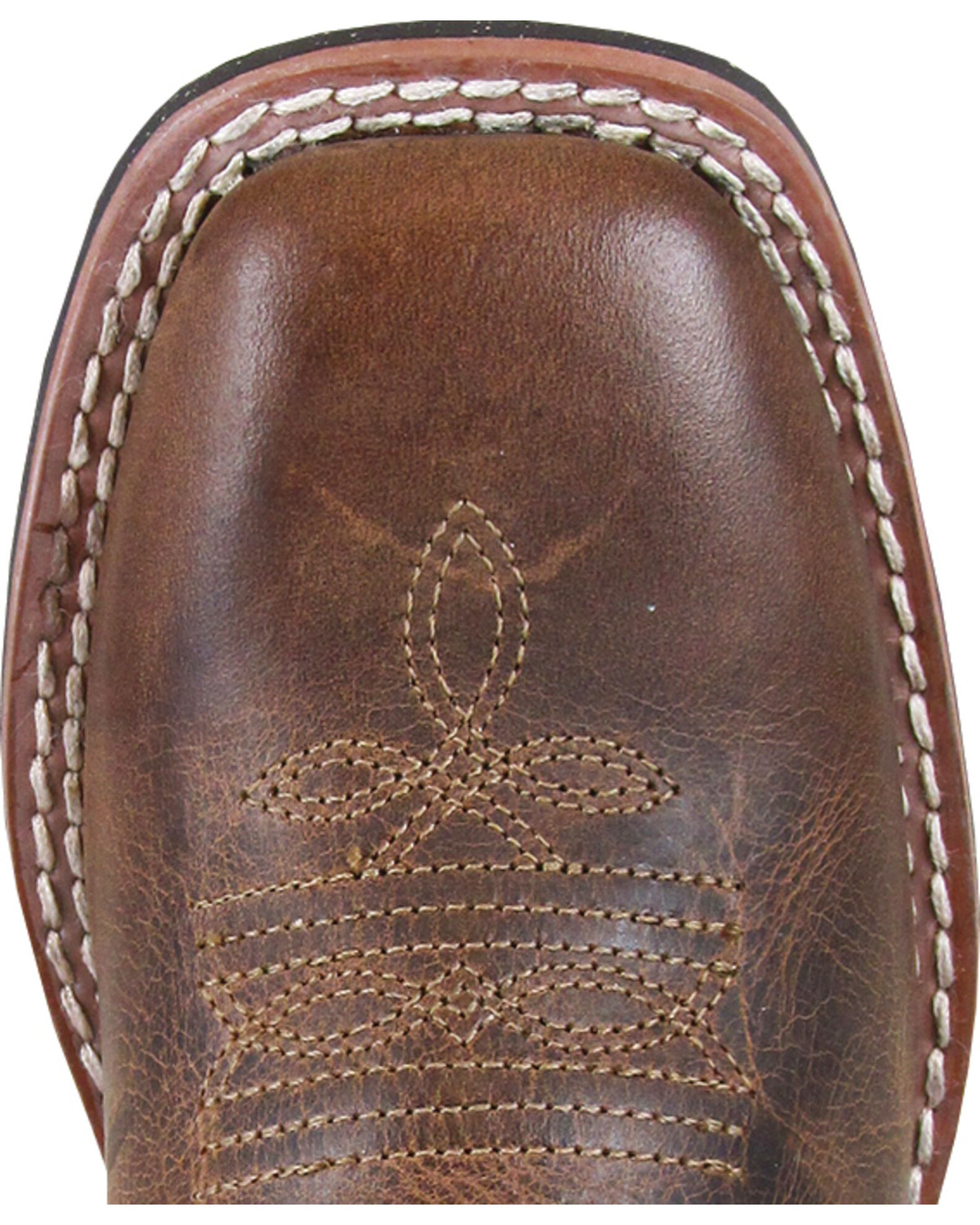 Image #2 - Smoky Mountain Boys' Jesse Western Boots - Square Toe, Brown, hi-res