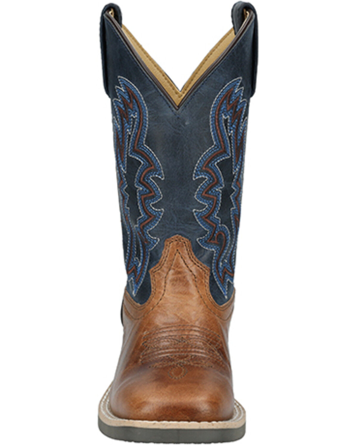 Image #4 - Smoky Mountain Little Boys' Rustler Western Boots - Broad Square Toe, Brown, hi-res