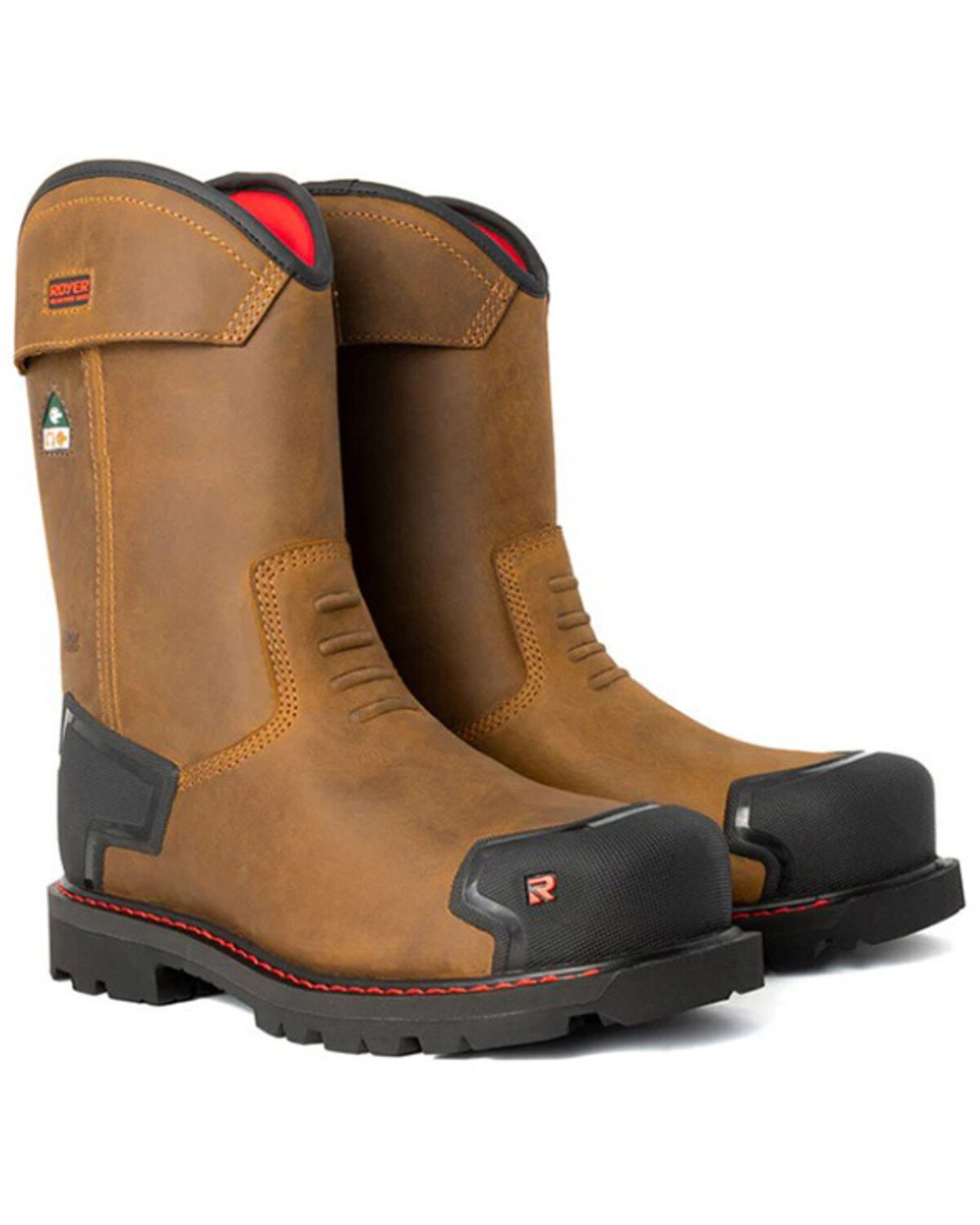 Image #1 - Royer Men's Wellington™ Vibram® TC4+ Waterproof Work Boots - Composite Toe, Brown, hi-res