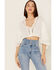 Flying Tomato Women's Postcards From Me Flare Jeans, Blue, hi-res