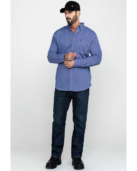 Image #6 - Ariat Men's FR Cobalt Print Liberty Long Sleeve Work Shirt - Tall , , hi-res
