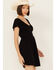 Image #2 - Bila77 Women's Knit Frances Short Sleeve Mini Dress, Black, hi-res