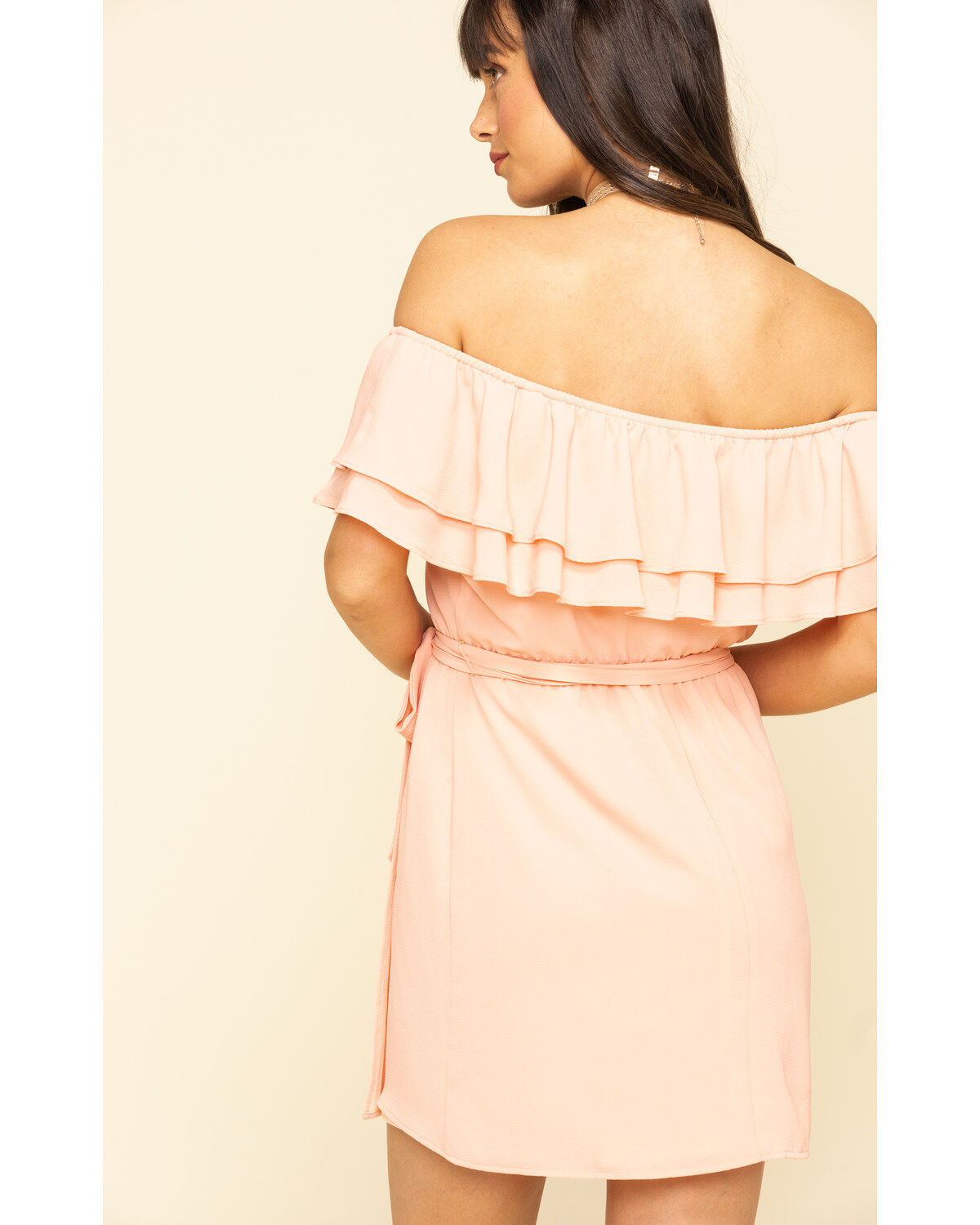rosie strapless ruffle dress