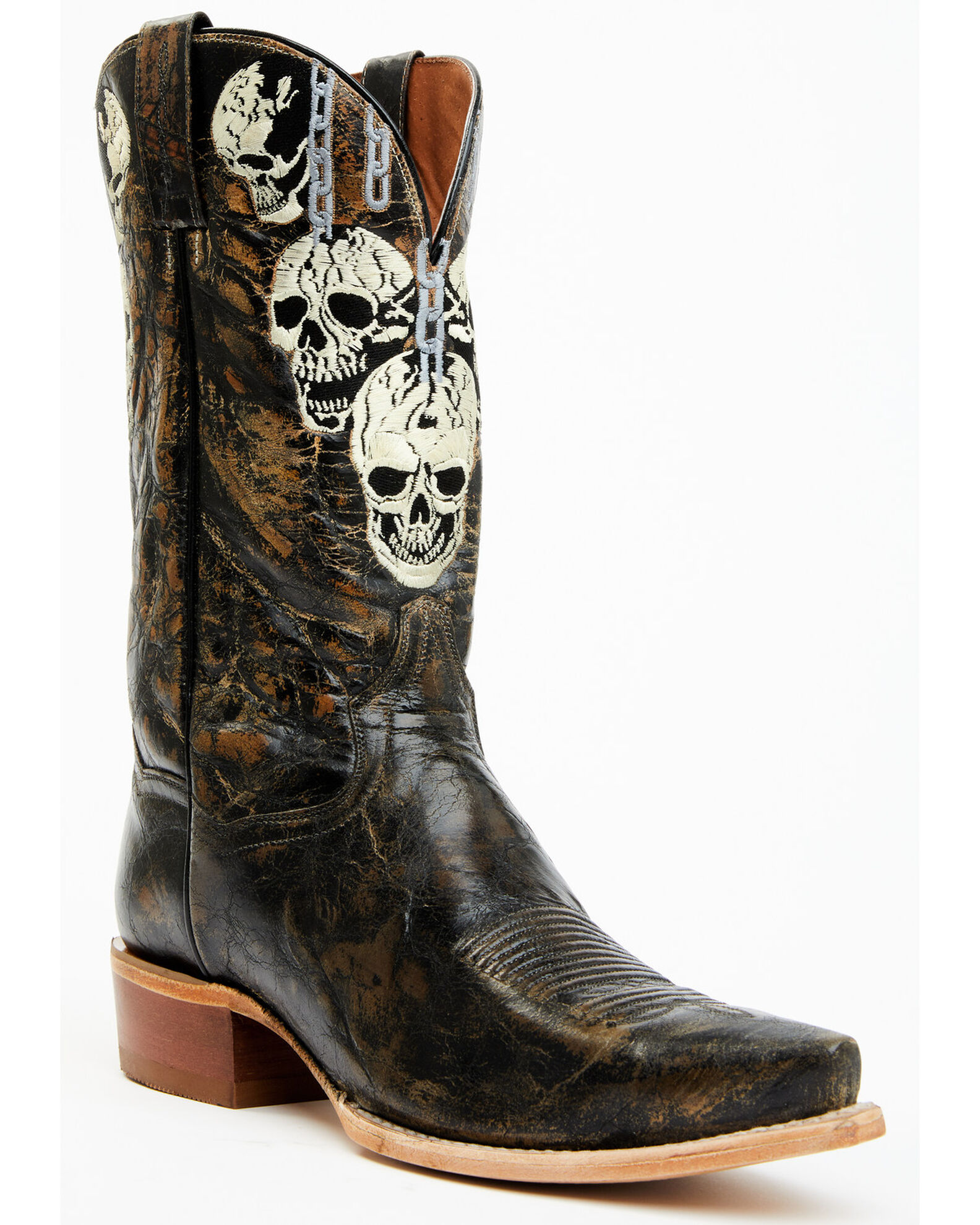 Product Name Dan Post Men s 13 Skull Face Tall Western Boot Snip Toe