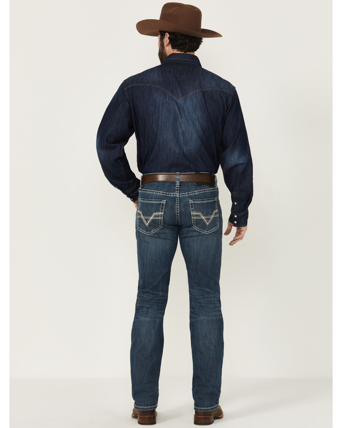 Rock & Roll Denim Men's Revolver Medium Wash Slim Straight Stretch Denim Jeans