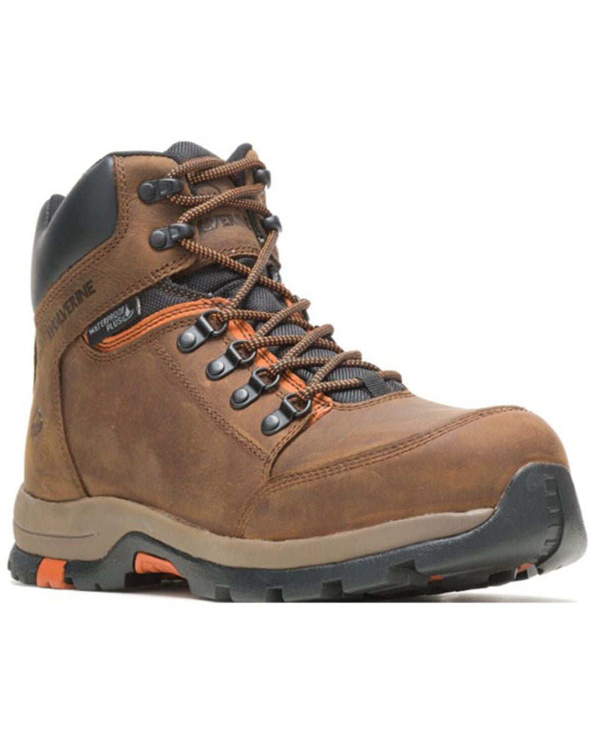 Wolverine Men's Grayson Waterproof Work Boots - Steel Toe, Brown, hi-res