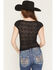 Image #4 - Wild Moss Women's Sheer Lace Short Sleeve Top, Black, hi-res