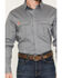 Image #3 - Hawx Men's FR Woven Long Sleeve Button-Down Work Shirt - Tall, Grey, hi-res